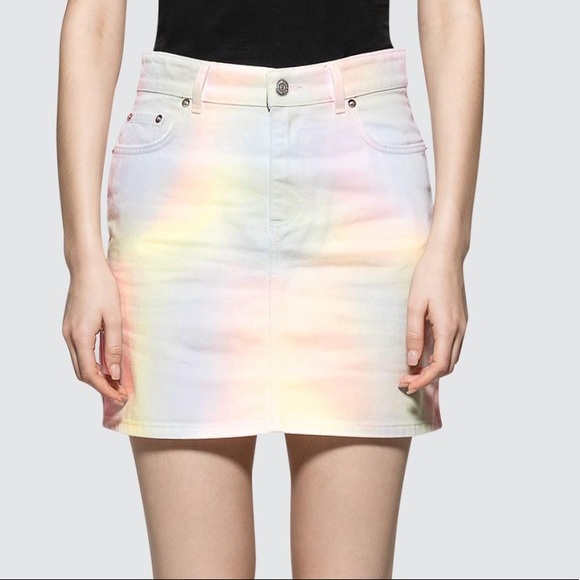 NWT Ganni Pastel Tie Dye Skirt - Picture 1 of 5